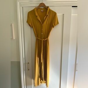 Aritzia Wilfred Button-up Crepe Shirt Dress Size Medium